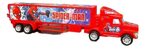 Camion A Friccion Spiderman Hombre Araña 36cm Sebigus Color Rojo 2