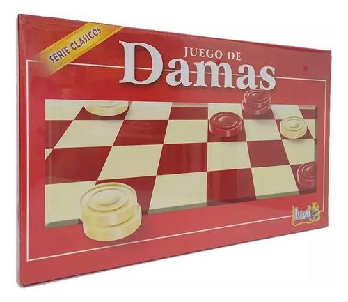 Juego De Mesa Damas Clásico Tablero 40x40 Cm Estrategia Luni 3