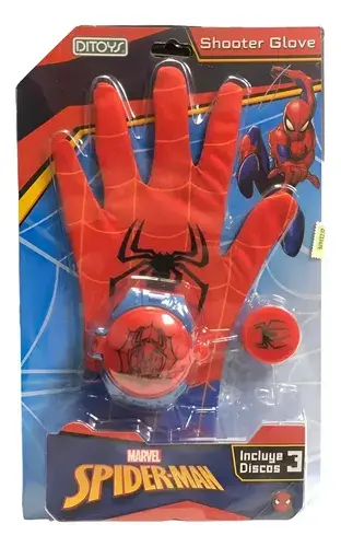 Shooter Glove Spiderman Guante Lanzador 3 Discos Hombre Arañ Spider Man 2