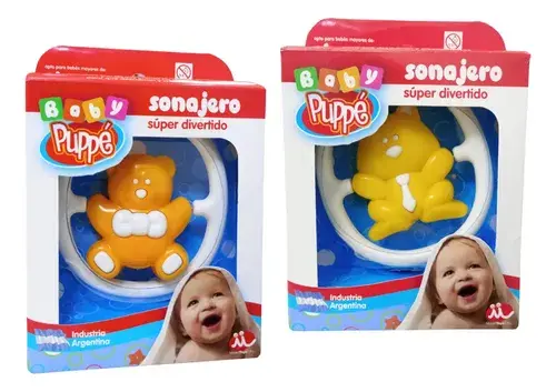 Sonajero De Osito Baby Puppe Para Bebés De 6 Meses Con Sonido Blanco, Naranja 2