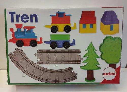 Tren Con Pista Locomatora Y Vagones Para Armar Antex Origina Tren Varios 2
