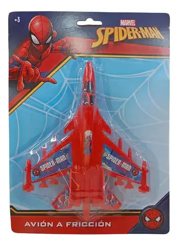 Avion A Friccion Spiderman Hombre Araña Spidey Jueguete Niño Spiderman Rojo O Azul