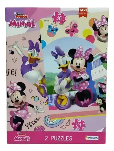 Set X2 Rompecabezas Minnie Puzzle Disney 24 Y 36 Piezas Tapi 2