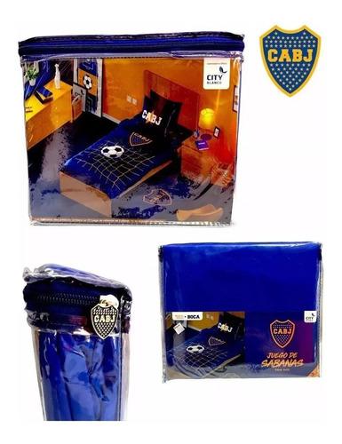 Juego De Sabana De Futbol Boca Juniors Twin Size Licencia 5