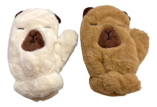 Guantes Mitones Capybara Super Suave Carpincho Invierno Frio 3