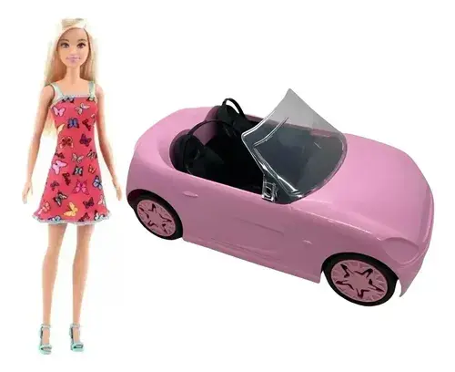 Combo Auto Fashion De Barbie + Muñeca 30 Cm Original Mattel 10