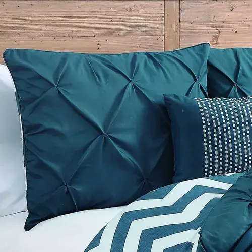 Juego De Ropa De Cama Geneva Home Fashion Verde Azulado Geométrico 3