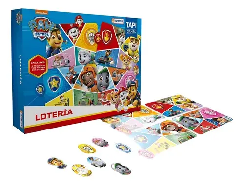 Juego De Mesa Loteria Paw Patrol Para Familia Bingo Imagenes Tapimovil