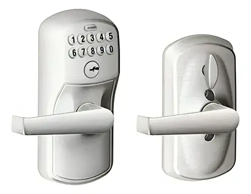 Cerradura Electrónica Schlage Con Teclado Y Manija Fe595 Cromo