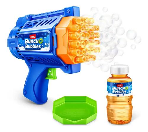 Pistola De Burbujas Motorizada Mini Zuru Lanzador Burbujero Azul
