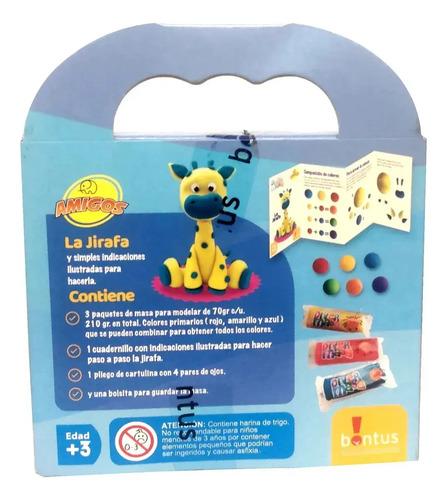 Juego De Masas Plastilina Diver Masa Jirafa 210gr Bontus 3