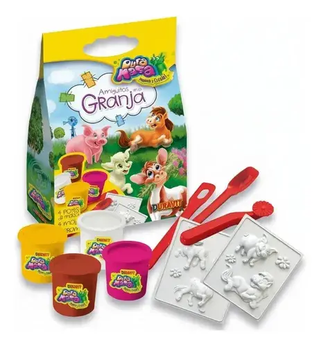 Juego De Masas Amiguitos De La Granja Animales Zoo Duravit 6
