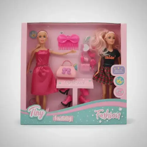 Muñeca Tiny Y Su Hermana Fashion Con Accesorios Infantil