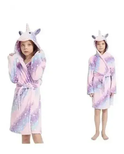Bata Pijama Niños Infantil Microfibra Unicornios Dinosaurios 8