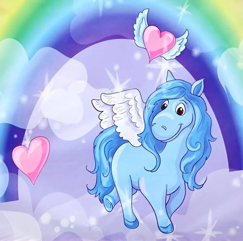 Carpa Infantil Nena Unicornios Arcoiris Poppi 4