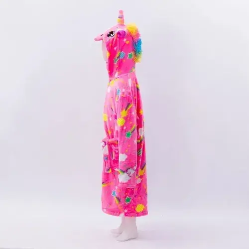 Bata Pijama Niños Infantil Microfibra Unicornios Dinosaurios 14