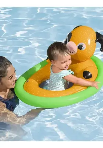 Asiento Flotador Para Bebe Inflable Animalitos C Pasa Pierna Color Perrito 5