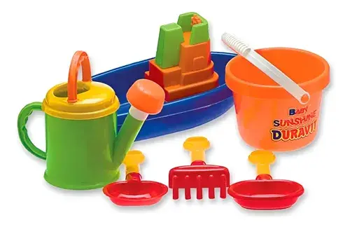 Bolso Juegos De Playa Barco Regadera Balde Pala X3 Duravit 2