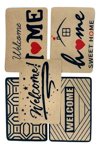 Alfombra Felpudo Coco Welcome Home 40x60 Entrada Recibidor 12