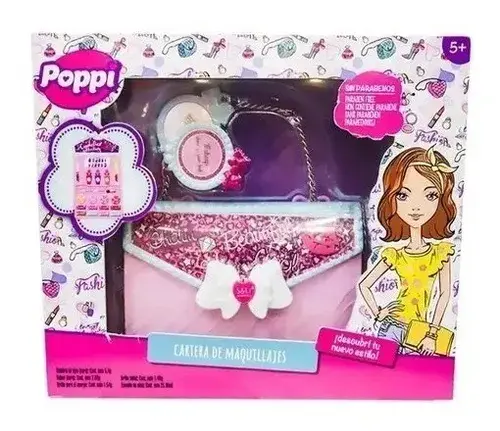 Set De Maquillaje Infantil Juguete Cartera Premium Poppi 3