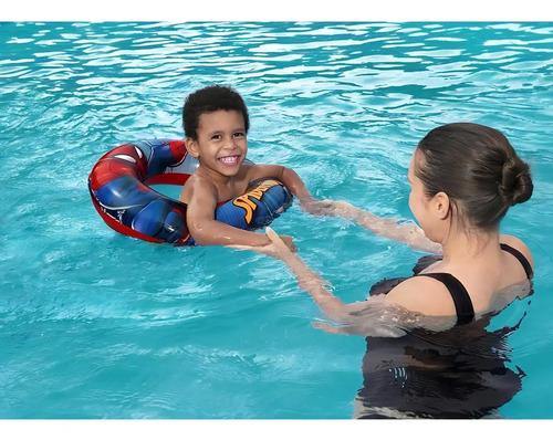 Salvavidas Flotador Inflable Spiderman Pileta Playa 56 Cm Rojo Y Azul 7