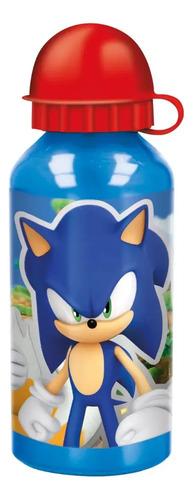Botella De Aluminio Sonic 400 Ml Agua Bebidas Verano Azul Azul 5