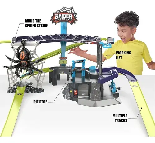 Pista Spider Strike Garage Araña Metal Machines - Zuru Multicolor 2