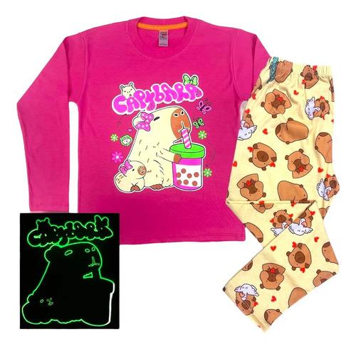Pijama Infantil Brilla En La Oscuridad Varios Personajes Top