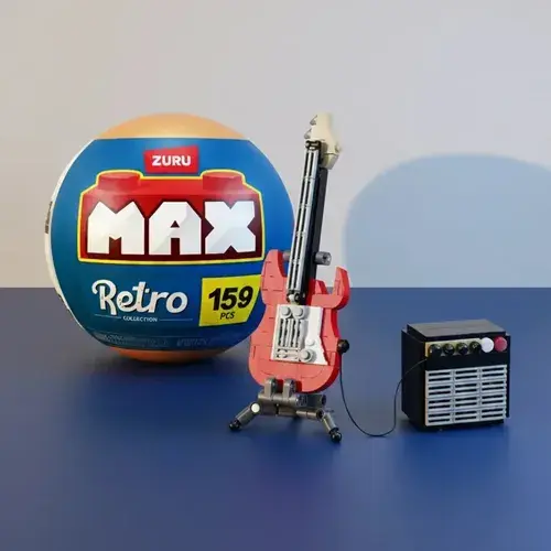 Zuru Max Bloques 7992 Capsula Retro Sorpresa Vintage 159 Guitarra Amplificador