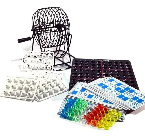 Juego De Bingo Loteria Con Bolillero Metalico 90 Bolillas 3