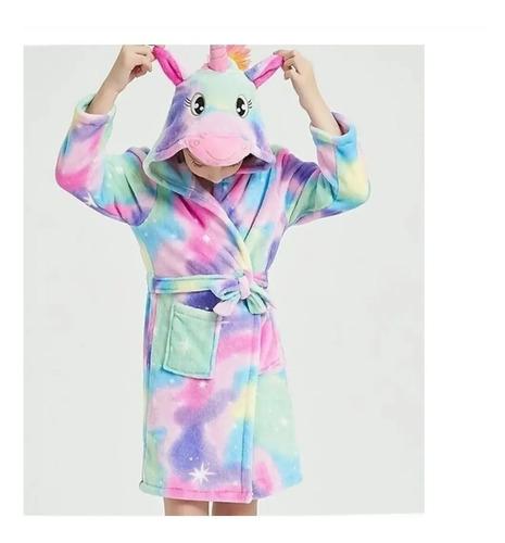 Bata Pijama Niños Infantil Microfibra Unicornios Dinosaurios 7