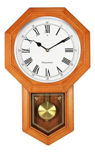 Bestime Un Péndulo De Plástico Reloj De Madera Color De Gran Marrón Claro Blanco