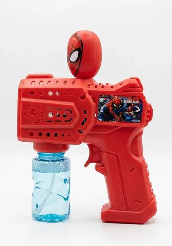Burbujero Con Luces Spiderman Hombre Araña Pistola Burbujas Spider Man 7