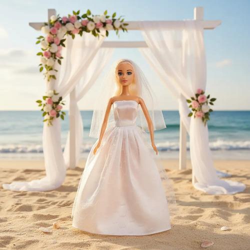 Muñeca Tiny Novia 30 Cm Con Accesorios Sebigus 2
