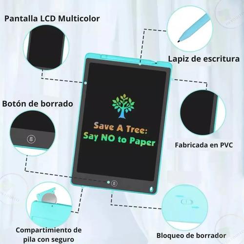 Tableta Pizarra Mágica Escritura Dibujo Trazo Multicolor 12  8
