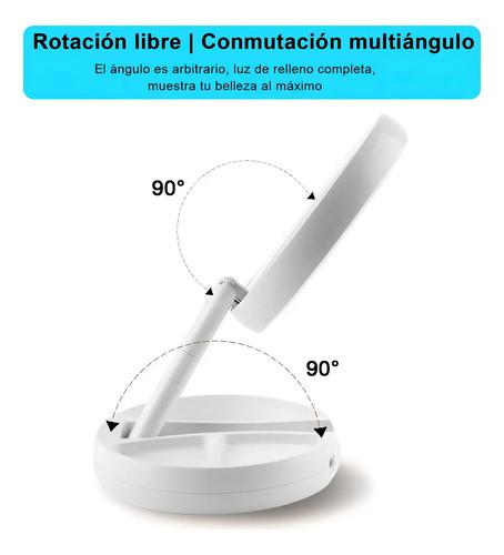 Espejo Maquillaje Taoduomi Redondo Con Luz Fría Recargable Doble Cara M512 7