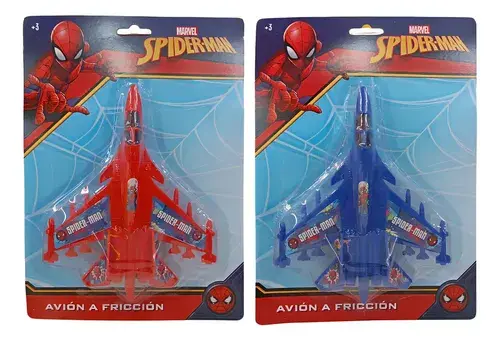 Avion A Friccion Spiderman Hombre Araña Spidey Jueguete Niño Spiderman Rojo O Azul 6