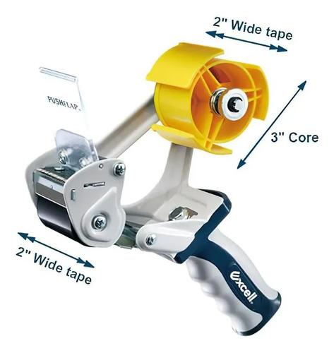 Dispensador Cinta Excell 2'' Núcleo 3'' Acero Con Freno Amarillo 3