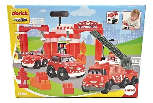 Set Estacion De Bomberos Bloques Abrick + Vehiculos Antex 1