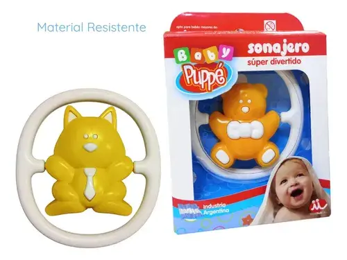 Sonajero De Osito Baby Puppe Para Bebés De 6 Meses Con Sonido Blanco, Naranja 6