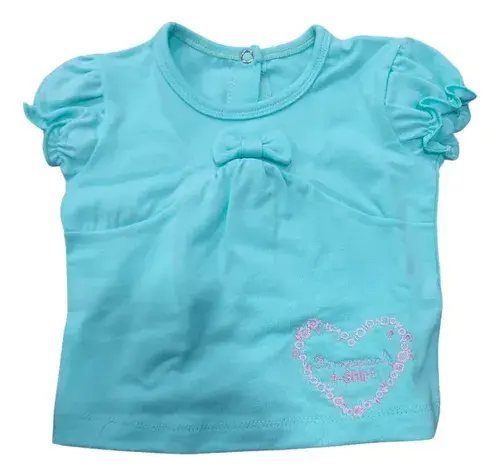 Conjunto Bebe Beba Remera + Short Con Corazon Y Moño 10
