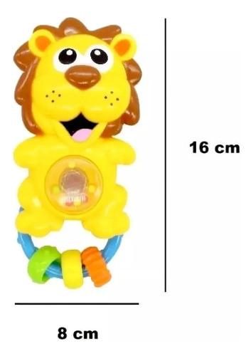 Sonajero Poppi Animales Con Luz Sonido Didactico Bebe Color León Diseño Animal 2