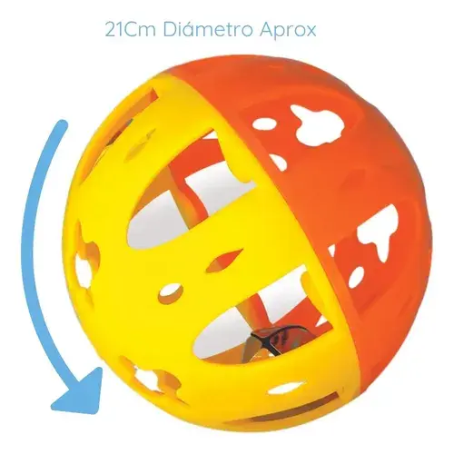 Pelota Sonajero Esfera Con Cascabel Juguete Primera Infancia Agua Esfera 6