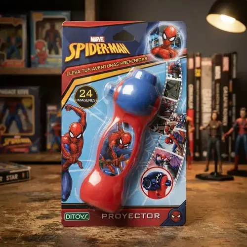 Proyector De Luces Spiderman Light Up Dibuja Y Proyecta Rojo