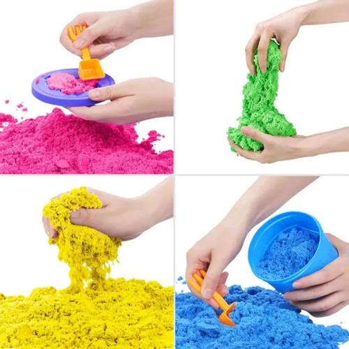 Arena Mágica Kinetica Infantil Juego Oosh Smart Sand Rosa Fucsia 3