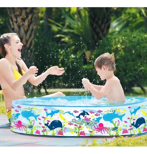 Pileta Rígida Redonda Jilong 1.2m 226l Para Niños Océano 2