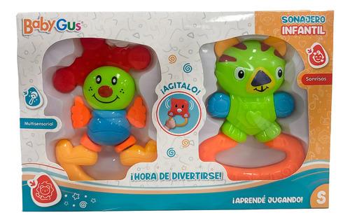 Set 2 Sonajeros Multisensoriales Sebigus Tigre Payaso Bebé 0-24 Meses Multicolor Personajes 2