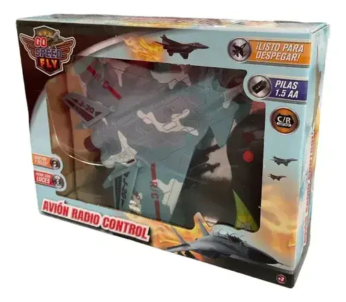 Avion Nave Militar Radio Control Con Luz Y Sonido Go Speed Al Azar Avioneta 5