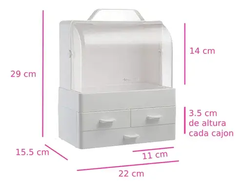 Organizador De Cosméticos Maquillaje Alhajas Cajones Capsula 10