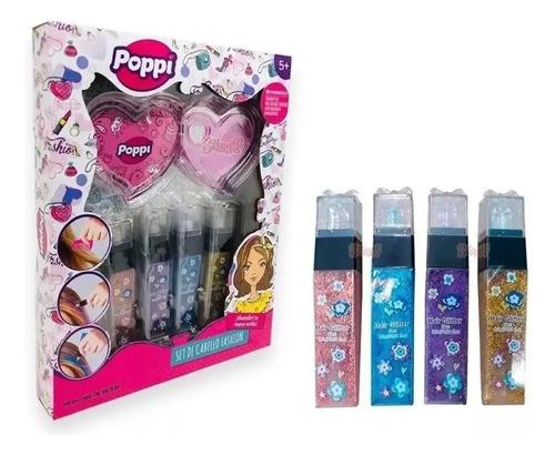 Combo Set Maquillaje Espejo + Set De Cabello Infantil Niña 8